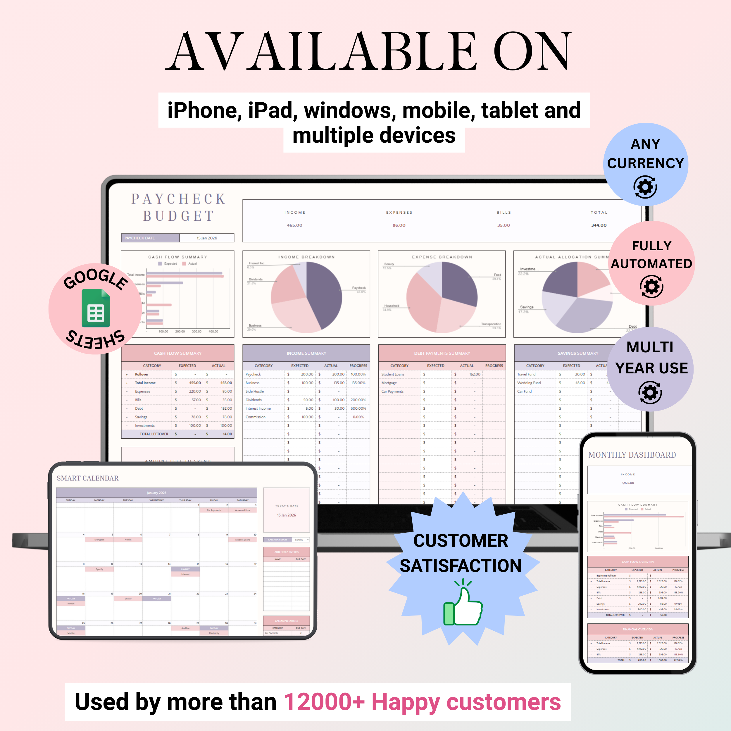 Ultimate Bills & Paycheck Planner