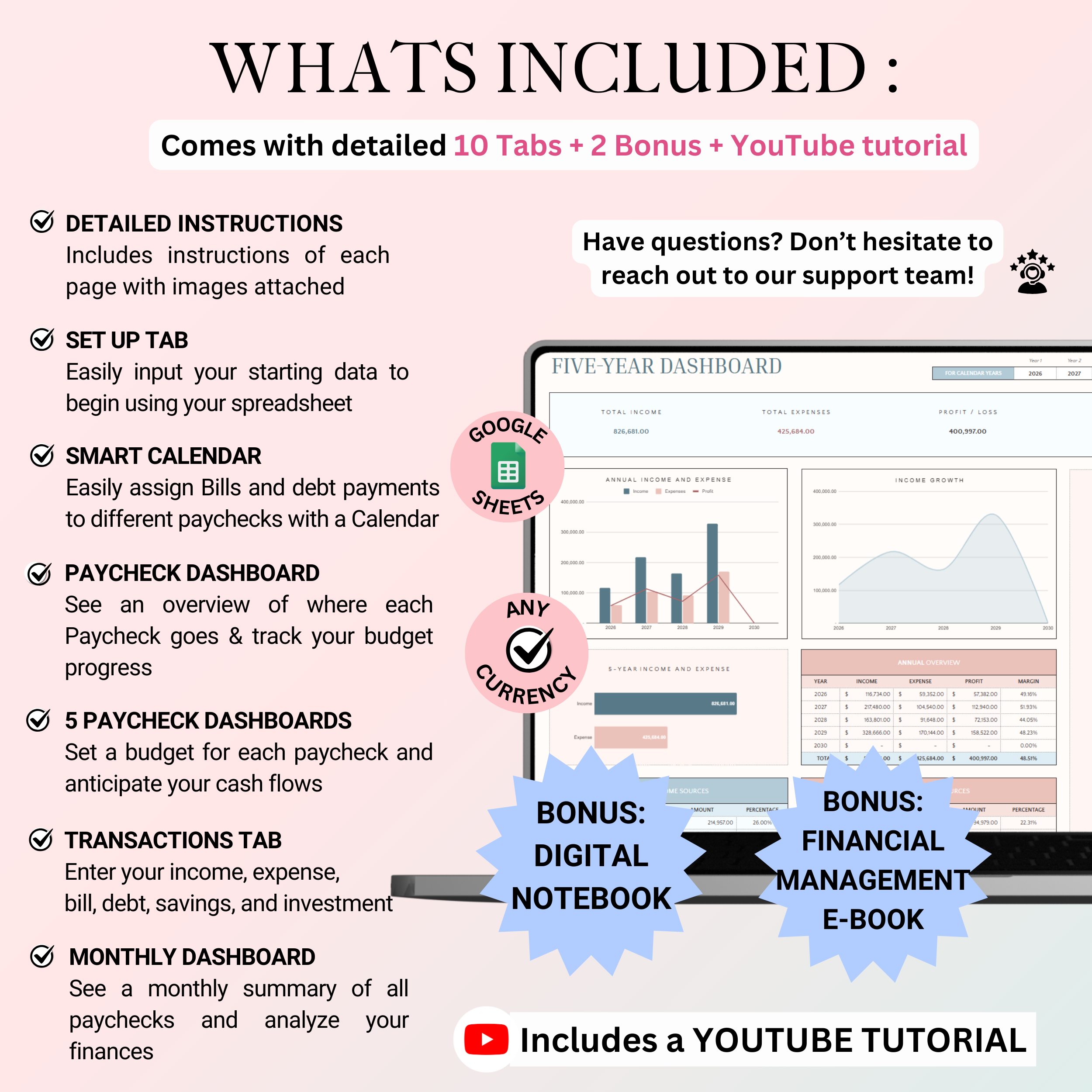 Ultimate Bills & Paycheck Planner
