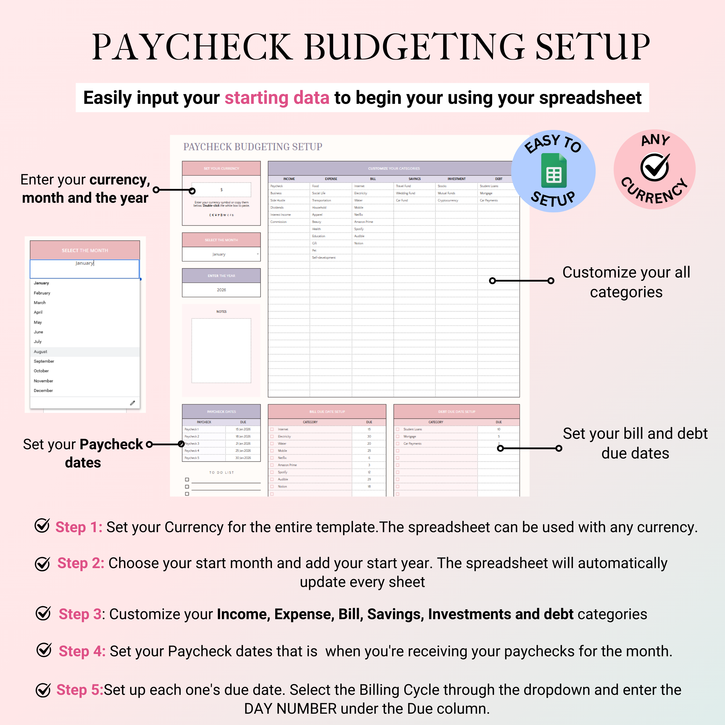 Ultimate Bills & Paycheck Planner
