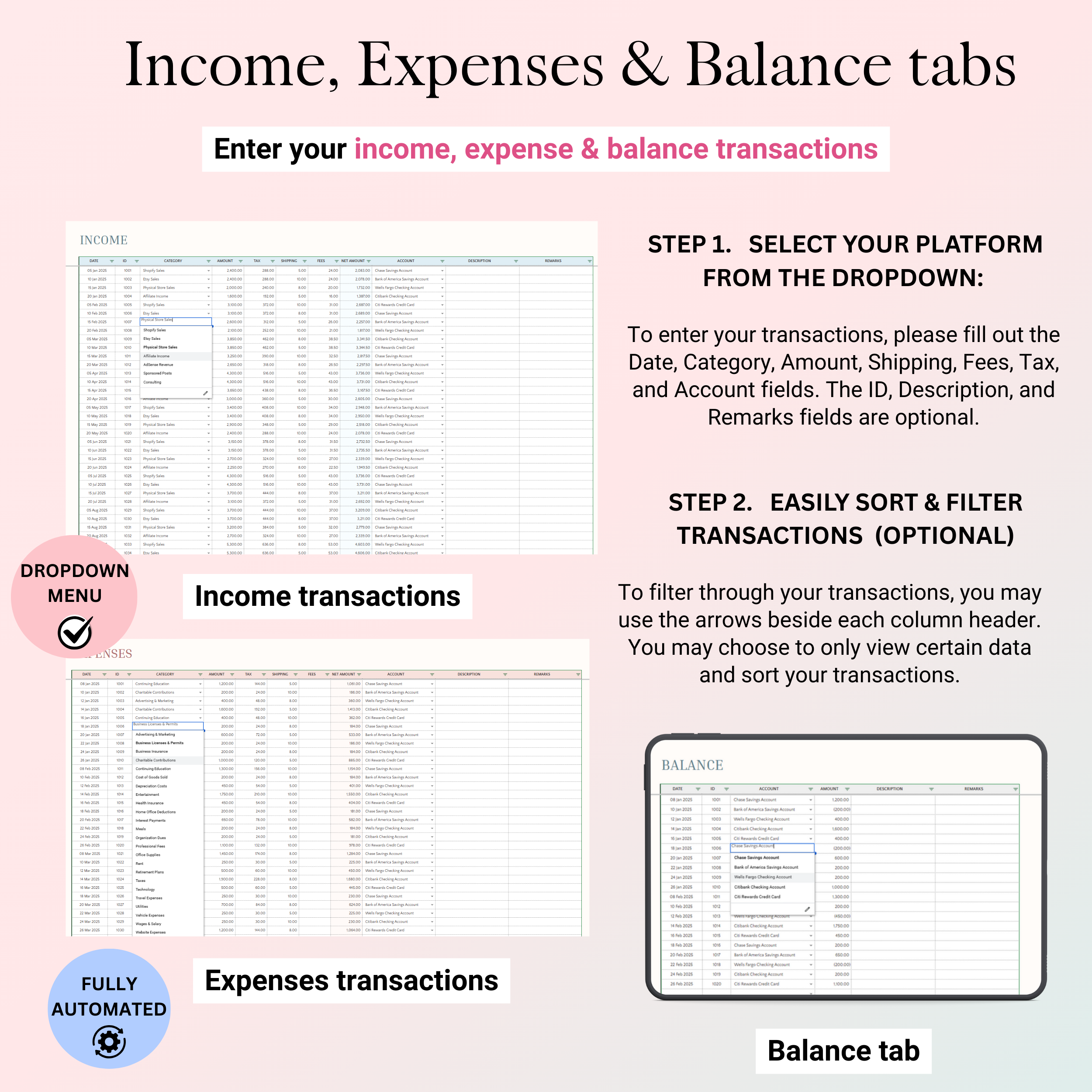 Ultimate Small Book-Keeping Tracker