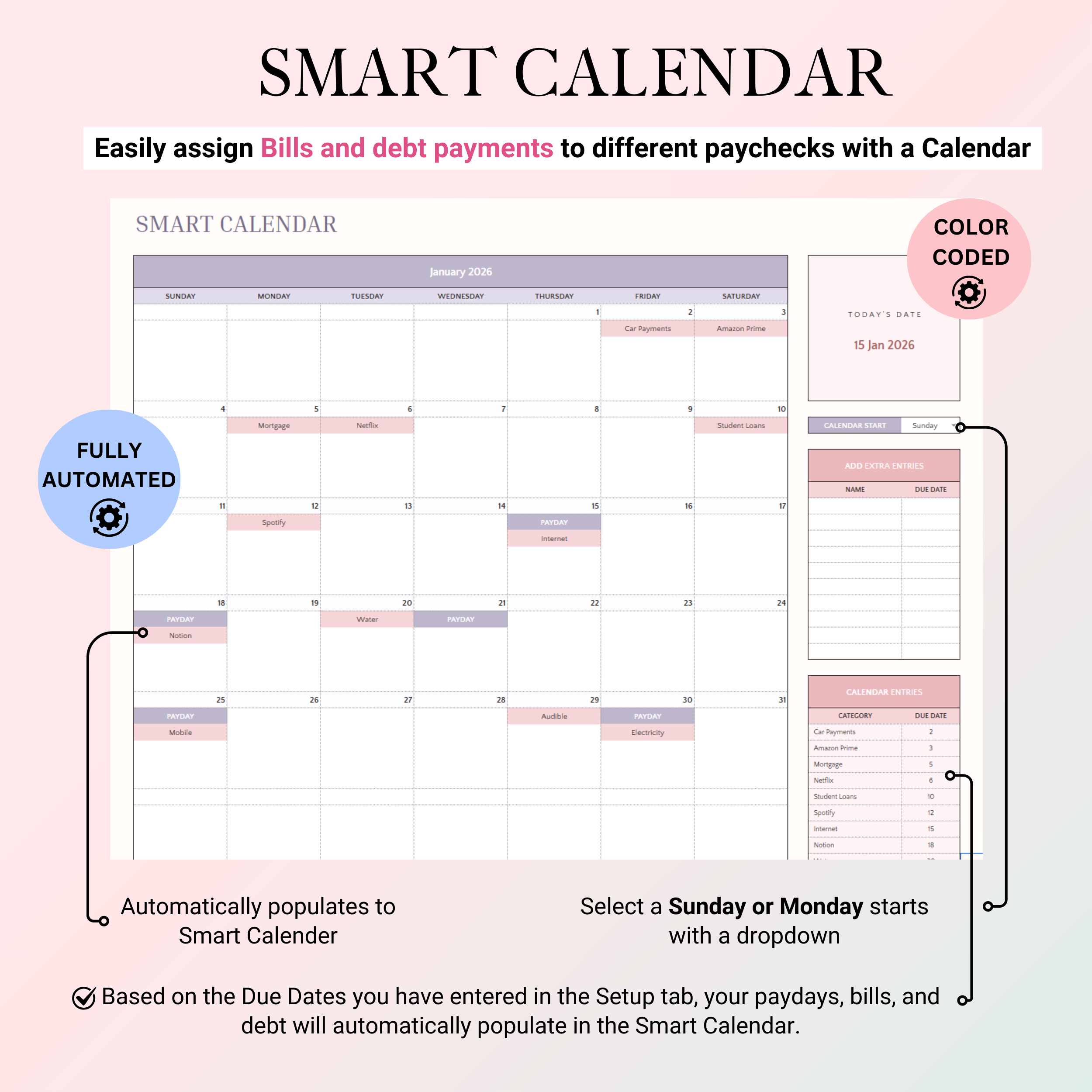 Ultimate Bills & Paycheck Planner