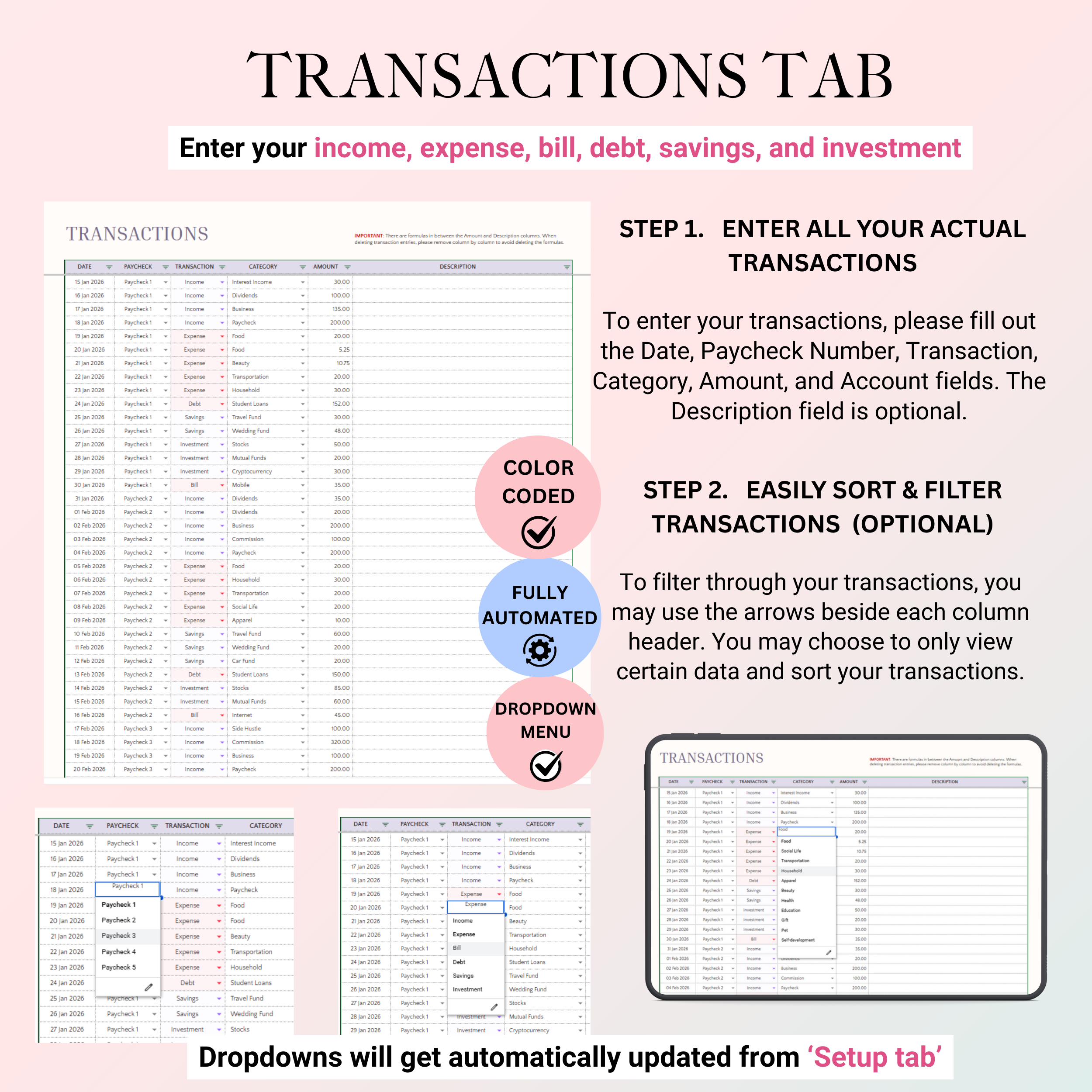 Ultimate Bills & Paycheck Planner