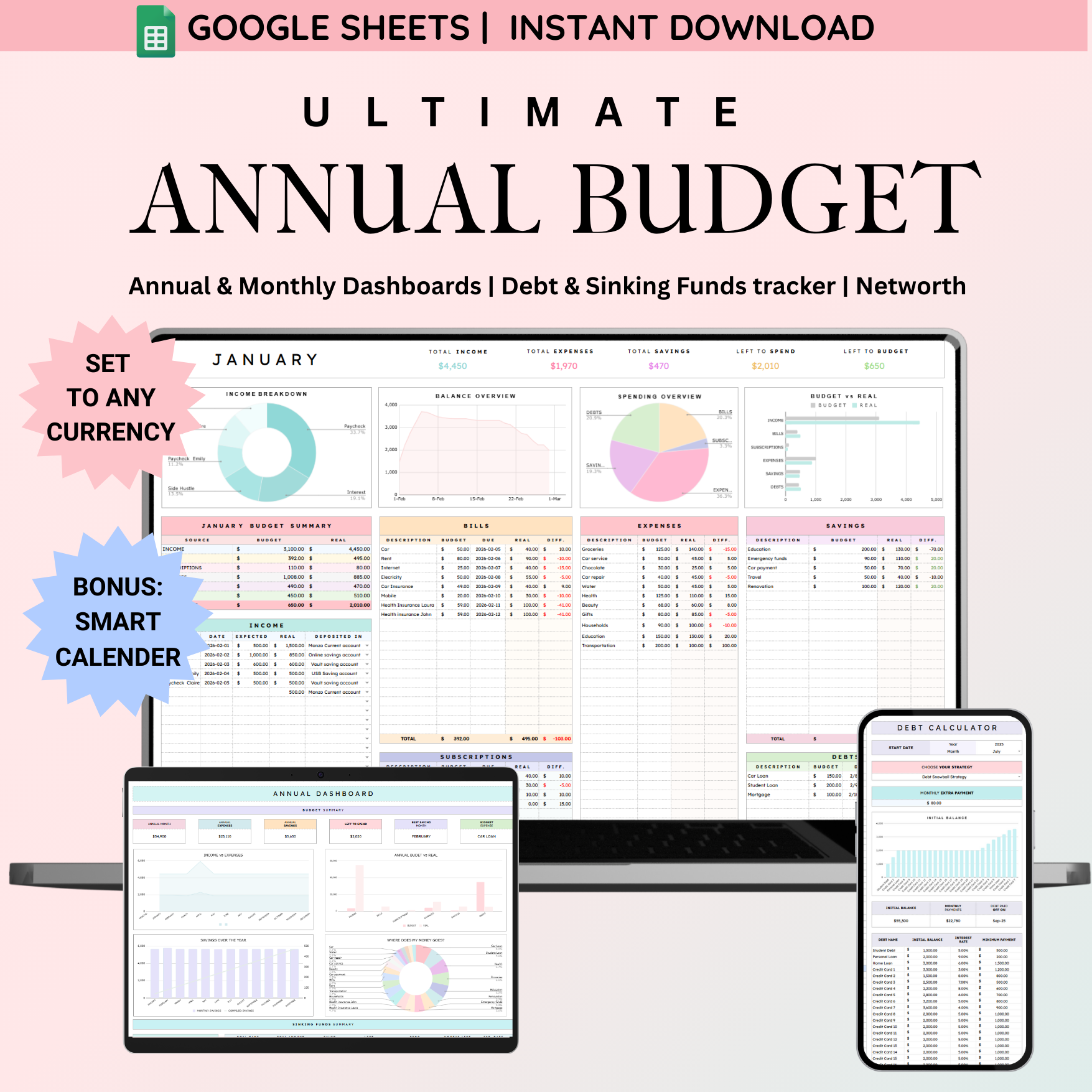 Ultimate Annual Budget Tracker